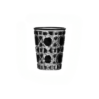 European Style Colorful Checkered Creative Hand-carved  Water Glass Tumbler Cups