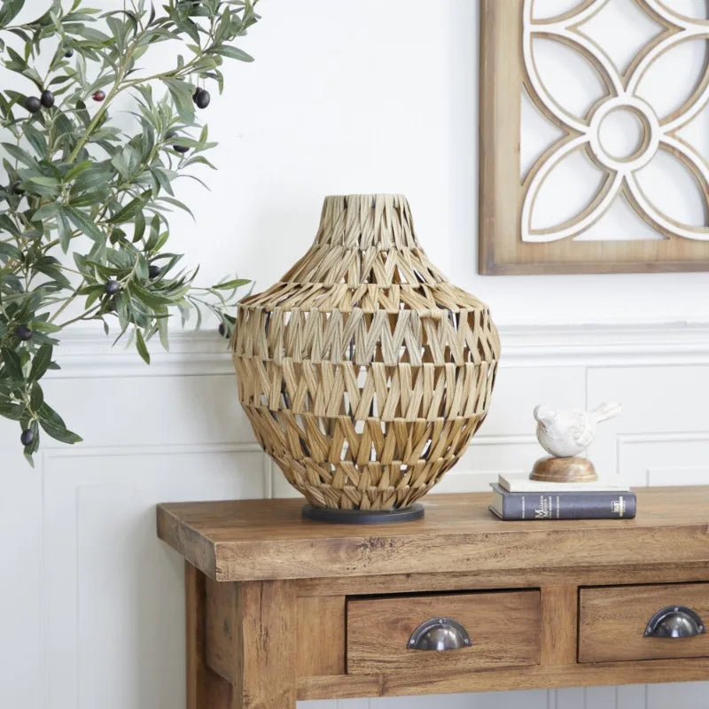 Rattan Vase, Coastal Home Decor