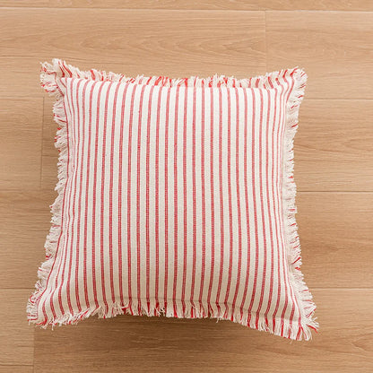 Red Striped Pillow Case