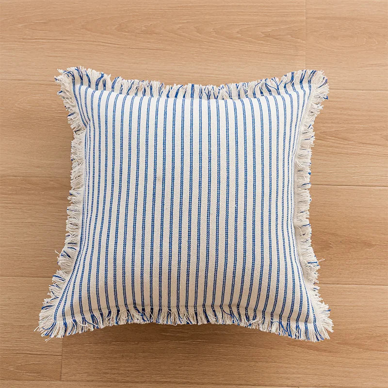 Blue Striped Pillow Case