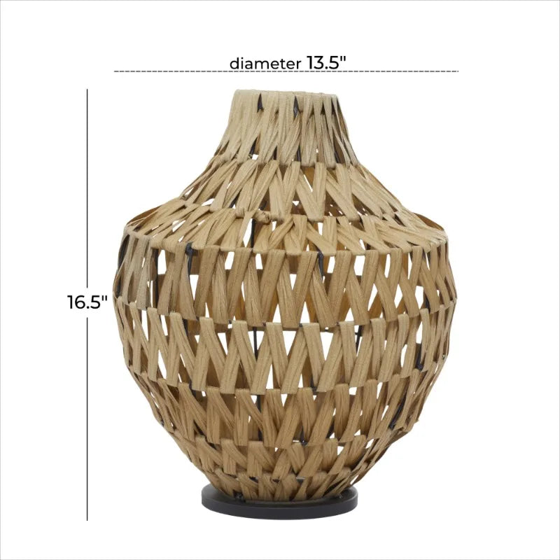 Rattan Vase, Coastal Home Decor