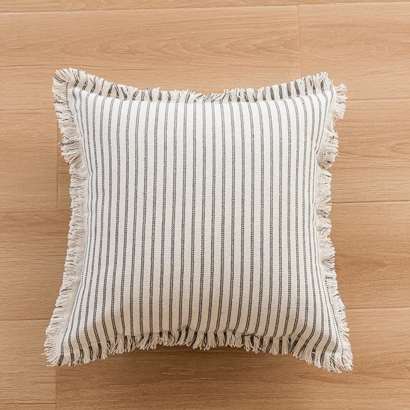 Gray Striped Pillow Case