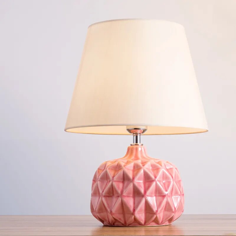 Pink Ceramic Lamps for Bedroom