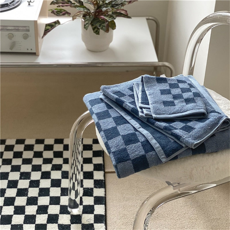 Checkerboard towels discount