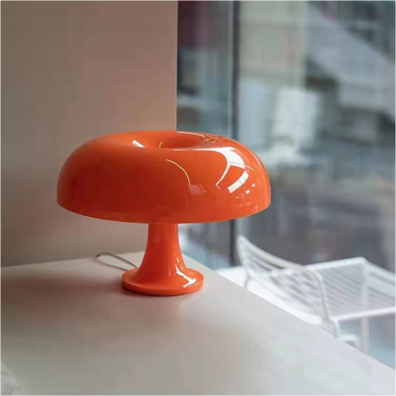 Mushroom table lamp orange